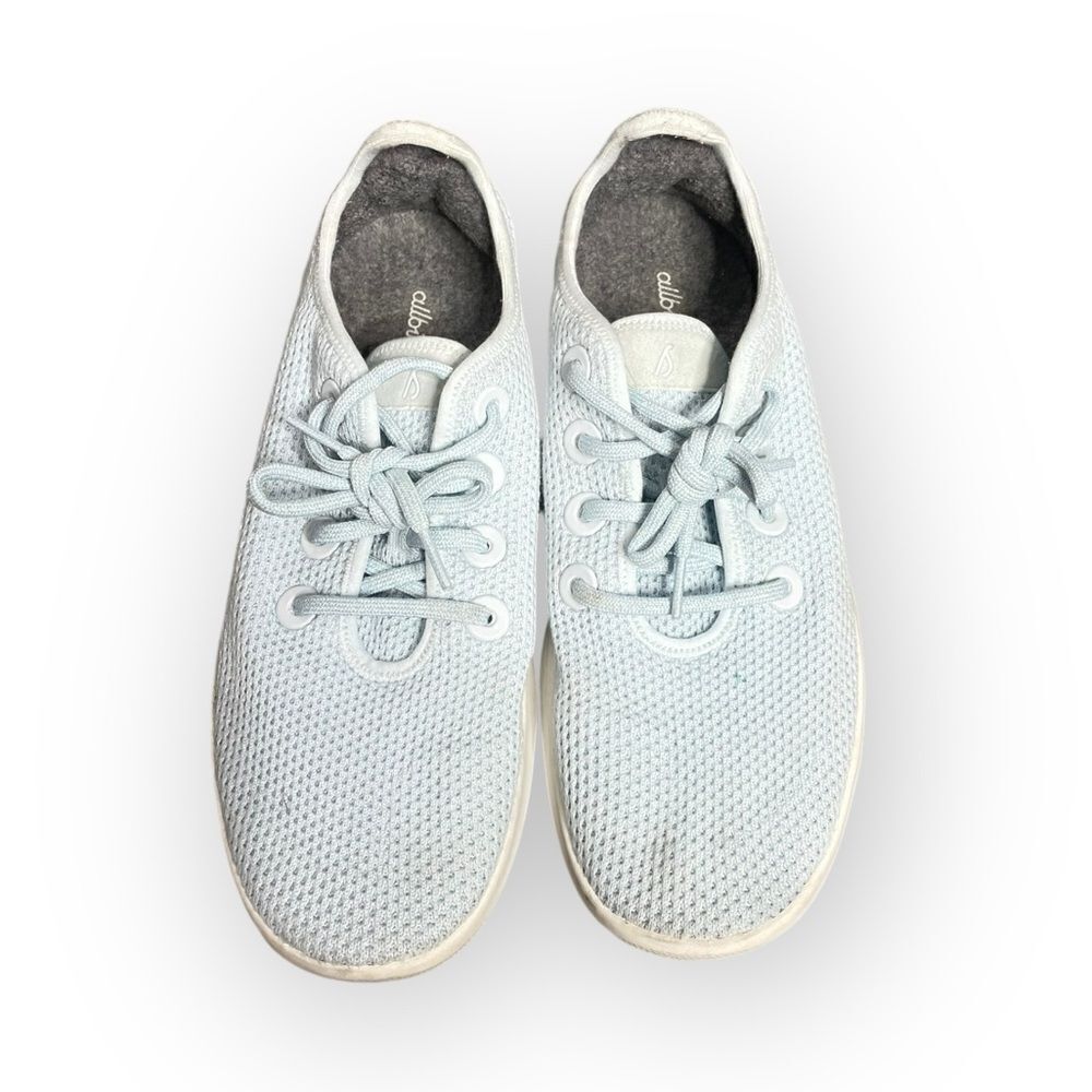 Men’s Light Blue Allbirds Wool Runnings Lace Up Sneakers Size 9